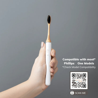 Electric toothbrush head compatible with Phillips One toothbrush, Electric toothbrush head made from bamboo